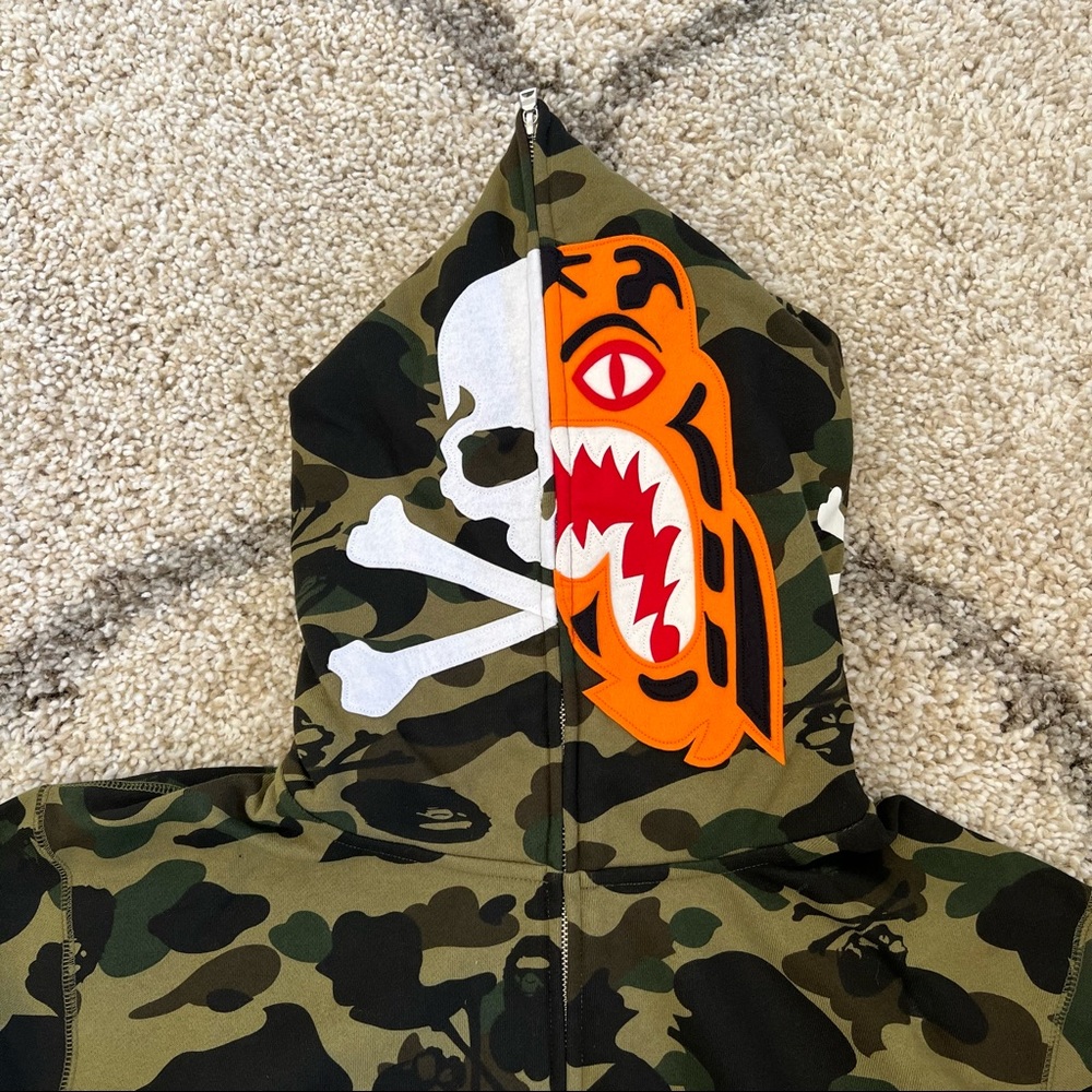 🖤 NWT🖤 BAPE MASTERMIND JAPAN Skull & Tiger Camo Hoodie - Picture 11 of 16